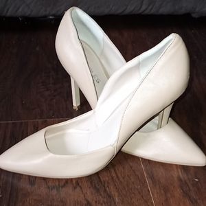 Tan high heels shoes